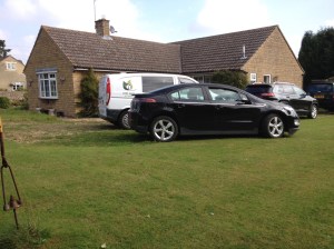 Looking back at the bungalow from top of the garden